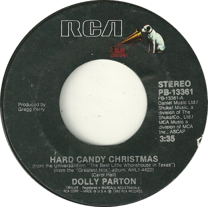Dolly Hard Candy Christmas
 45cat Dolly Parton Hard Candy Christmas Me And