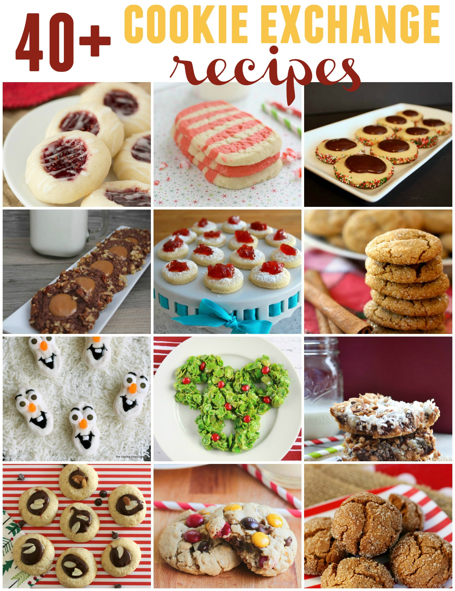 Easy Christmas Cookies For Cookie Exchange
 40 Cookie Exchange Recipes and Christmas Thumbprint