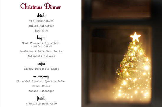 Easy Christmas Dinner Menu
 Simple Christmas Dinner Menu