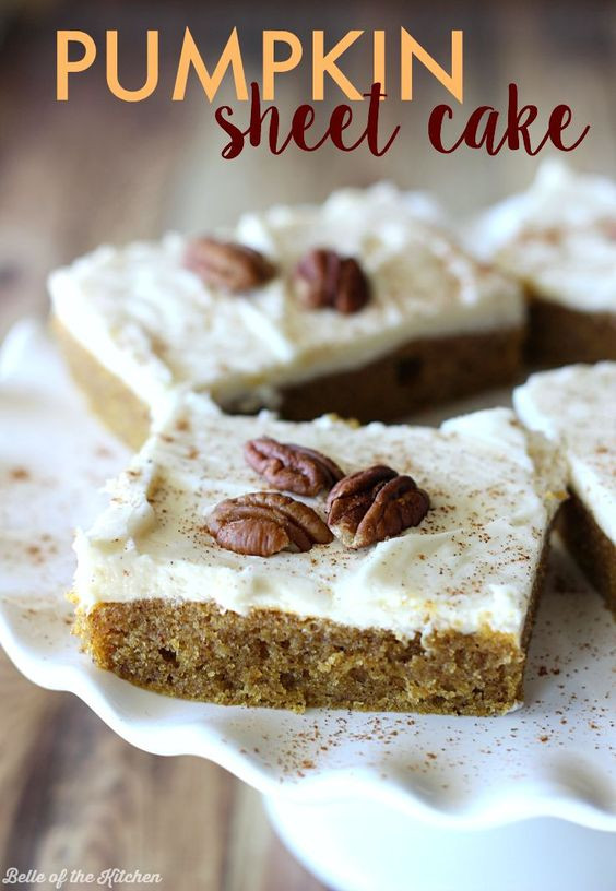 Easy Fall Desserts For A Crowd
 Pumpkin Sheet Cake Recipe