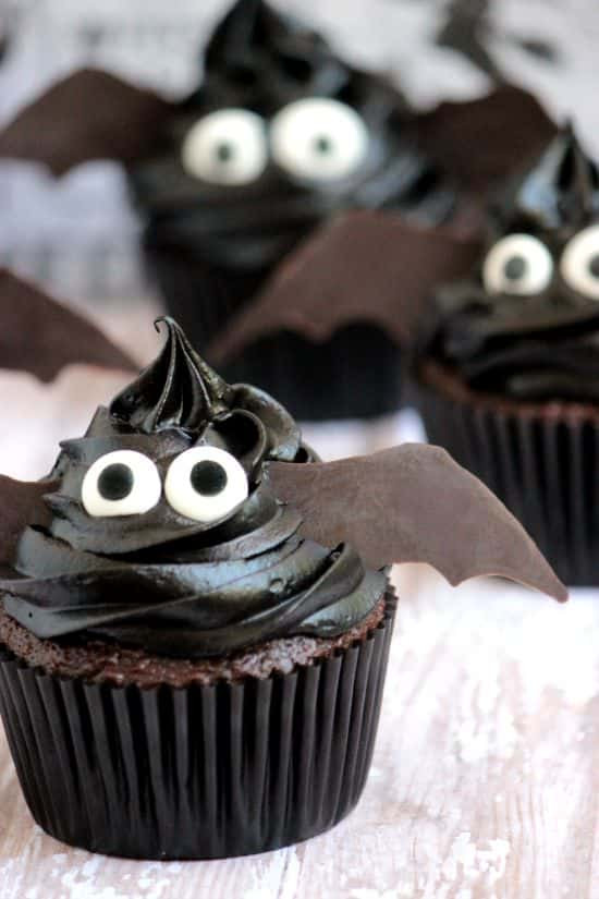 Easy Halloween Cupcakes Decorations
 Easy Bat Cupcakes A Cedar Spoon