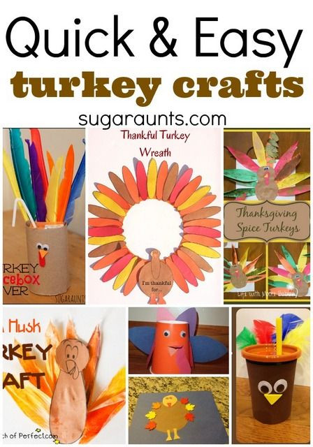 Easy Thanksgiving Turkey
 Quick and Easy Turkey Crafts Pinterest