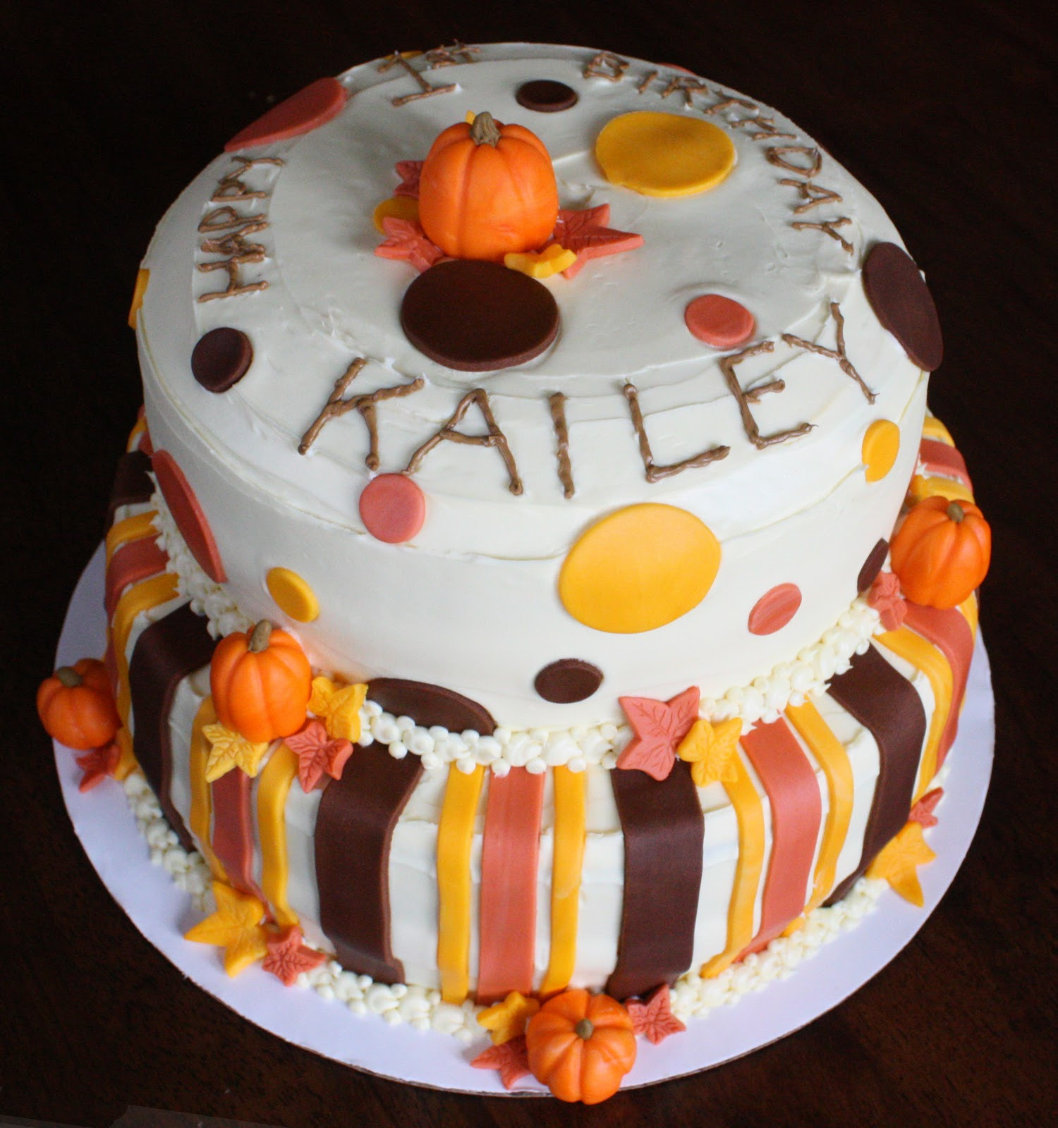 Fall Birthday Cake
 Straight to Cake 1st Birthday Fall Theme