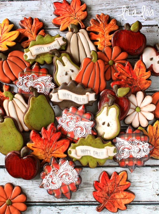 Fall Cut Out Cookies
 Decorated Pear Cookies Video Tutorial