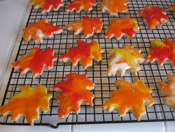 Fall Cut Out Cookies
 Thanksgiving Cut Out Cookies Leaf Cookies Fall Cookies Cut