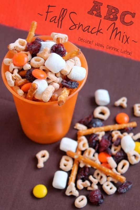Fall Desserts For Kids
 ABC Fall Snack Mix Dessert Now Dinner Later