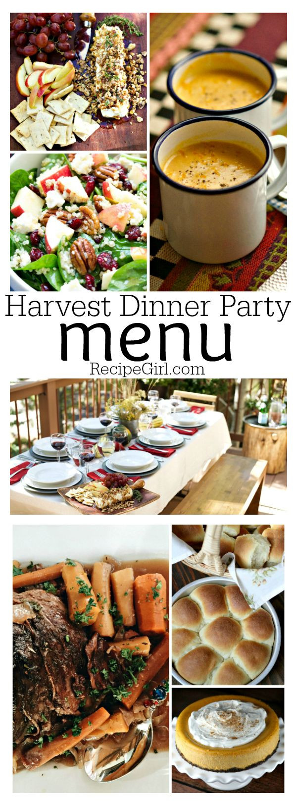 Fall Dinner Party Menu
 Harvest Dinner Party Menu plete menu with recipes and