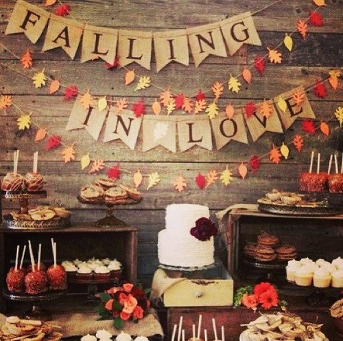 Fall Party Desserts
 Delicious Fall Wedding Menus Everyone Will Love