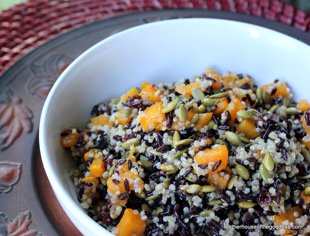 Fall Quinoa Recipe
 Fall Quinoa & Black Rice Salad with Butternut Squash and
