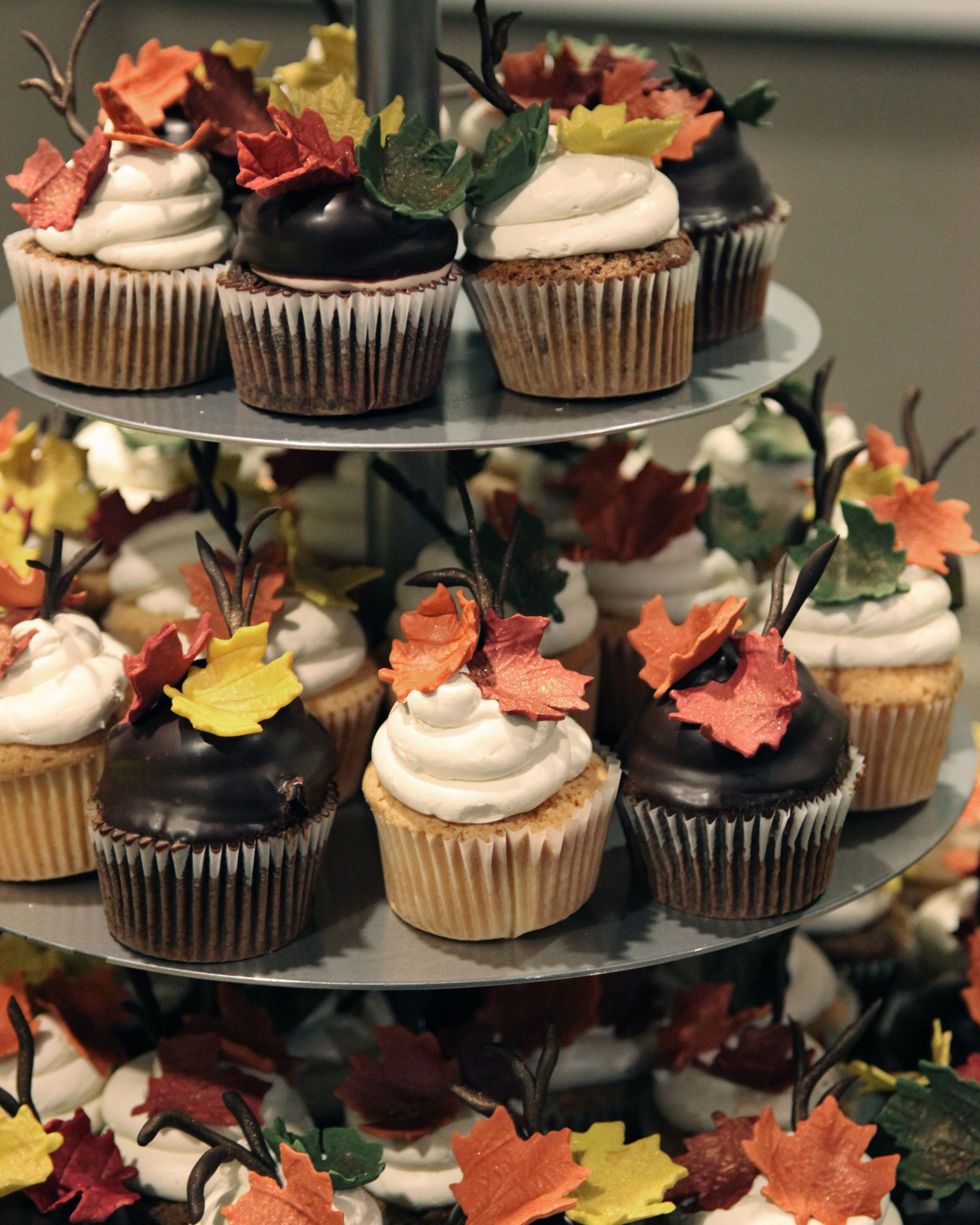 Fall Themed Cupcakes
 Fall themed cupcake tower Electric Elm Studio I totally