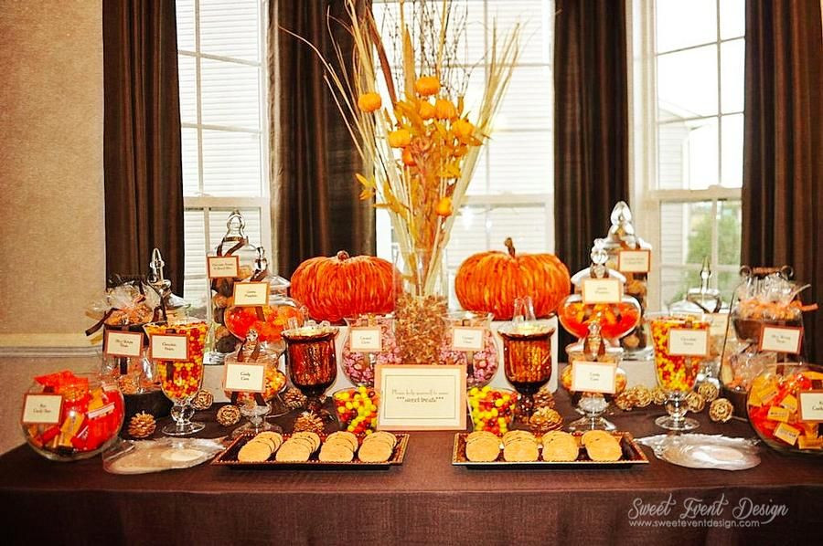 Fall Themed Desserts
 fall themed candy buffet our wedding
