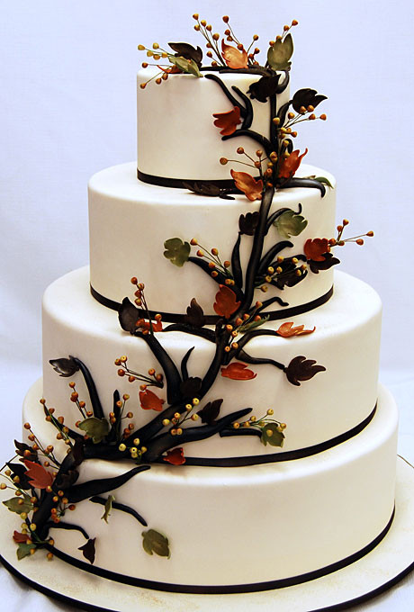 Fall Themed Wedding Cakes
 Wedding Inspiration Center Fall Wedding Cake with Nature