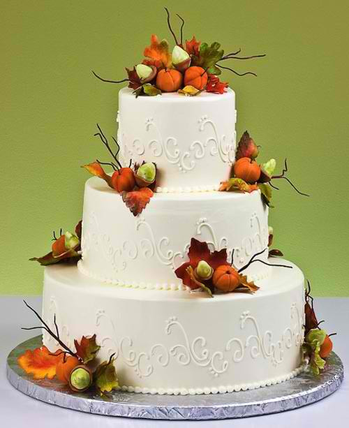 Fall Wedding Cakes
 Autumn Wedding Cakes