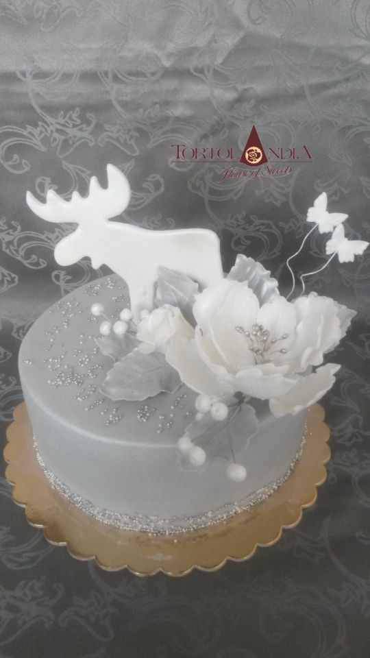 Fancy Christmas Cakes
 Elegant Christmas cake cake by Tortolandia CakesDecor