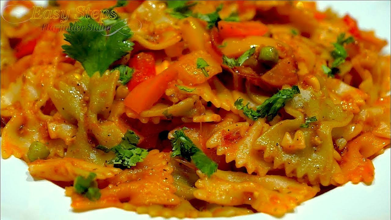 Farfalle Pasta Recipes Vegetarian
 Hot & Spicy Ve arian Macaroni Pasta Recipe