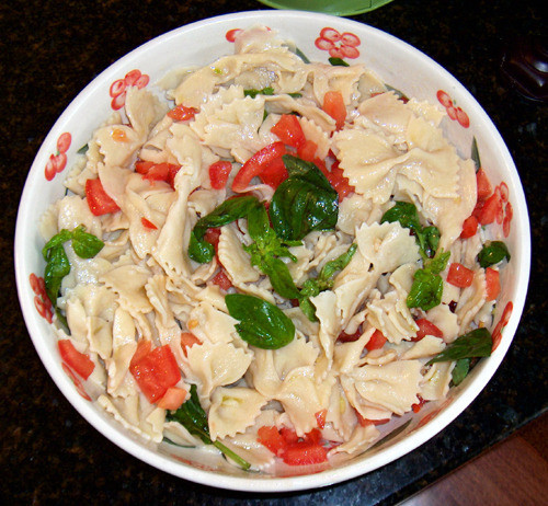 Farfalle Pasta Salad Recipes
 Homemade Farfalle Pasta Salad for July 4th Recipe by