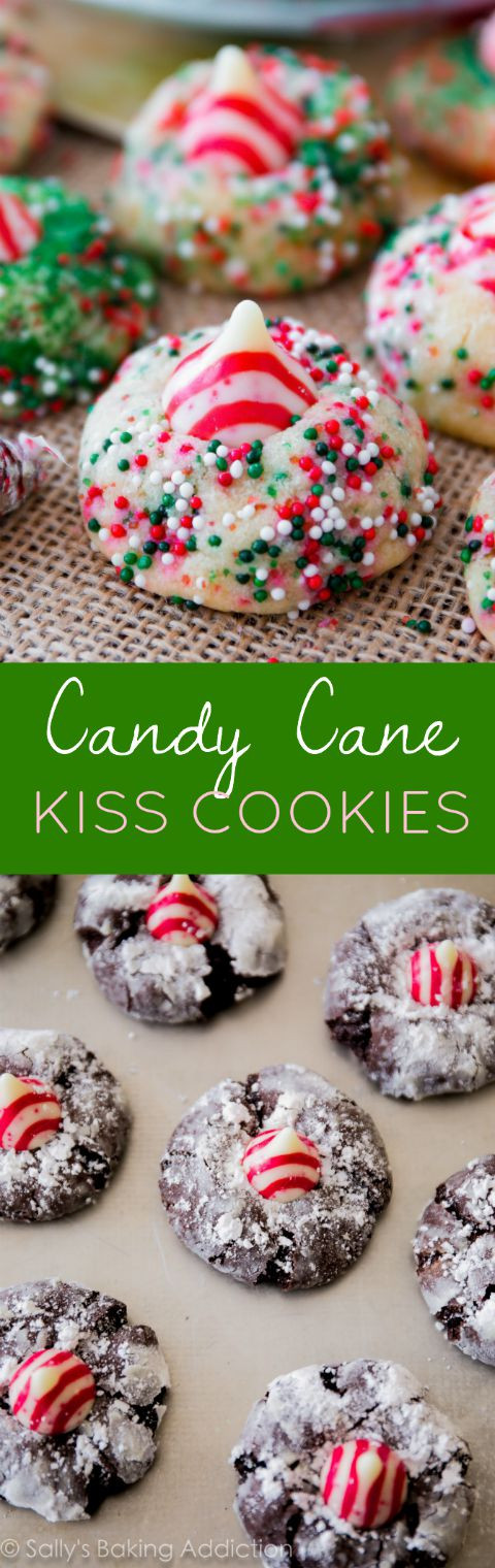 Festive Christmas Cookies
 Candy Cane Kiss Cookies Sallys Baking Addiction