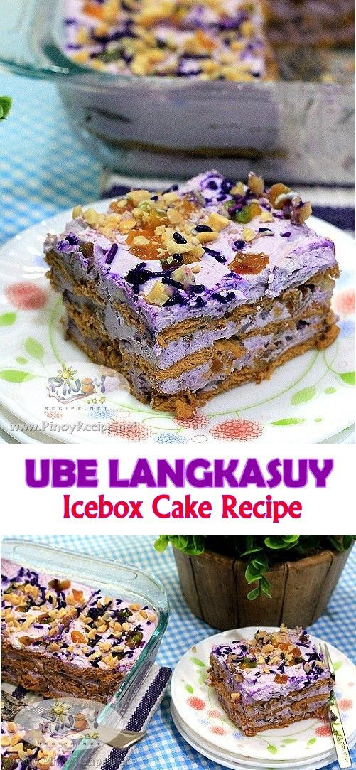 Filipino Christmas Desserts
 Ube Langkasuy Icebox Cake no bake dessert