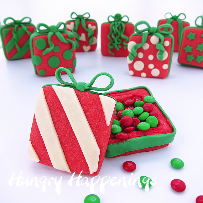 Filled Christmas Candy
 Candy Filled Christmas Present Cookies Hungry Happenings
