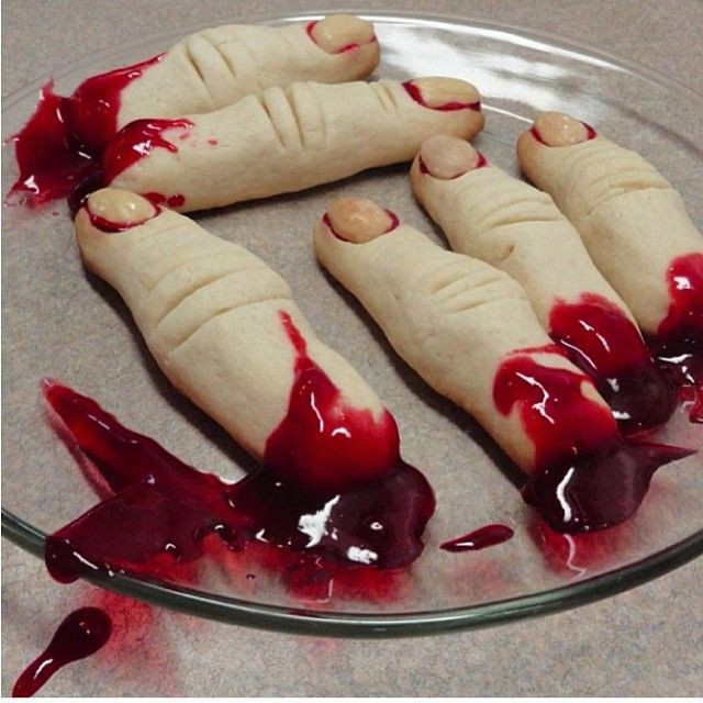 Fingers Cookies Halloween
 Halloween bloody fingers