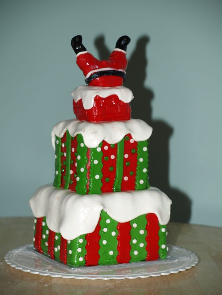 Fondant Christmas Cakes
 fondant santa