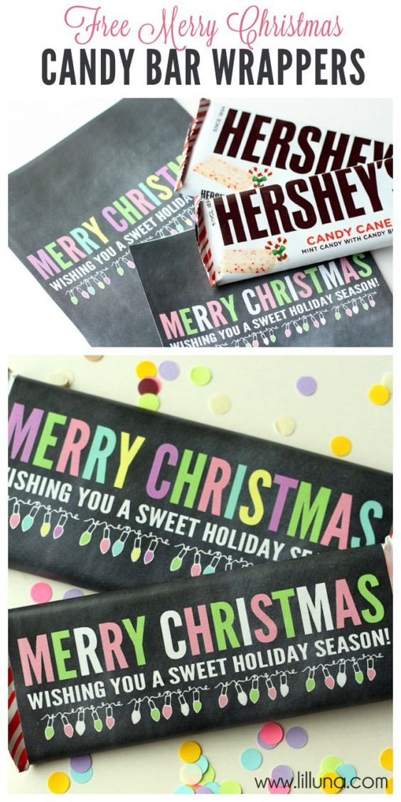Free Printable Christmas Candy Bar Wrappers
 Christmas printables Printables and Candy bar wrappers on