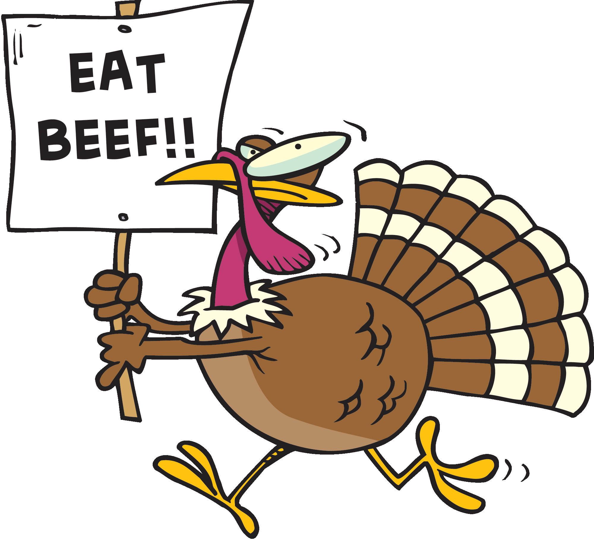 Free Turkey Clipart Thanksgiving
 Eat Beef Funny Turkey Clipart Image