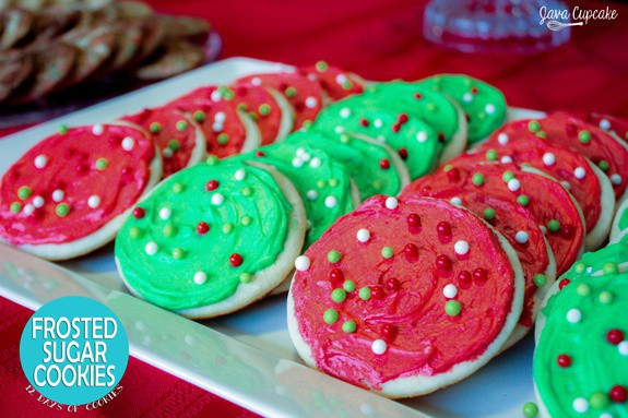 Frosted Christmas Cookies
 12 Days of Cookies Day 1 Frosted Sugar Cookies