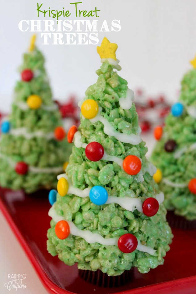Fun Christmas Dessert
 Christmas Rice Krispie Treats Clean and Scentsible
