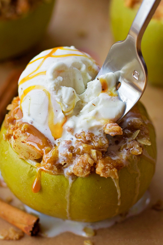 Fun Fall Desserts
 Apple Crisp Stuffed Apples Life Made Simple