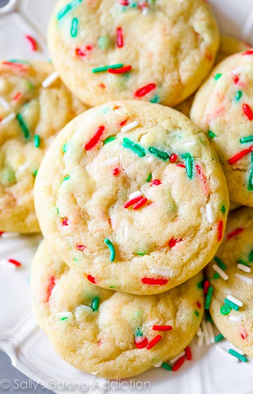 Funfetti Christmas Cookies
 Christmas Funfetti Cookies Supreme Sallys Baking Addiction