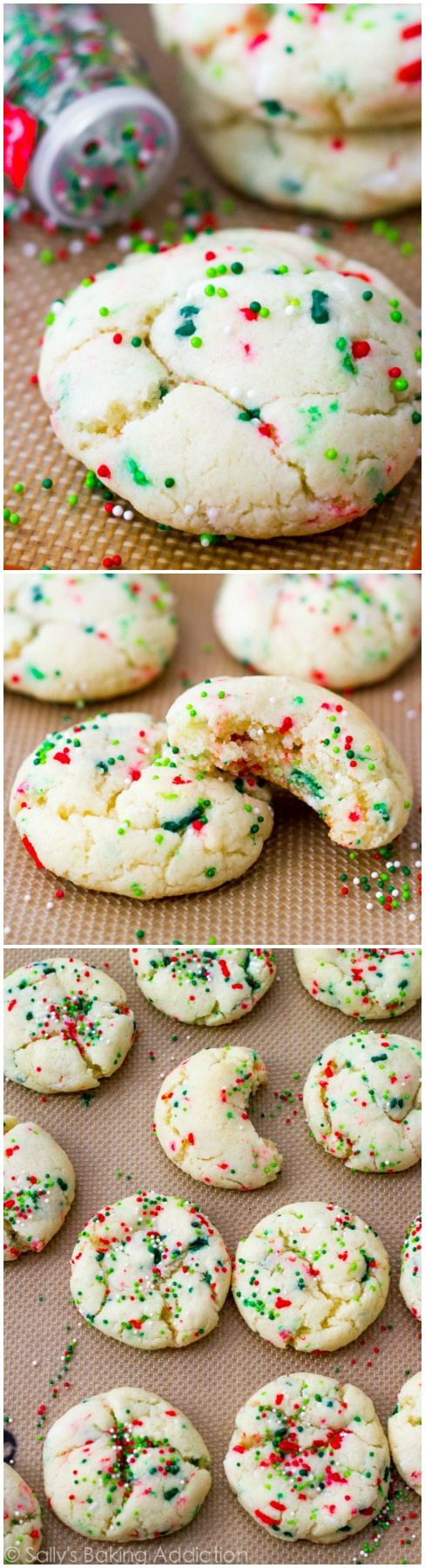 Funfetti Christmas Cookies
 Confetti Cake Batter Cookies Sallys Baking Addiction