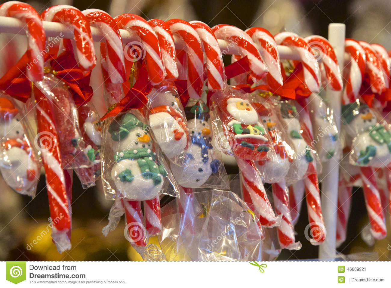 German Christmas Candy
 Candy Canes Stock Image