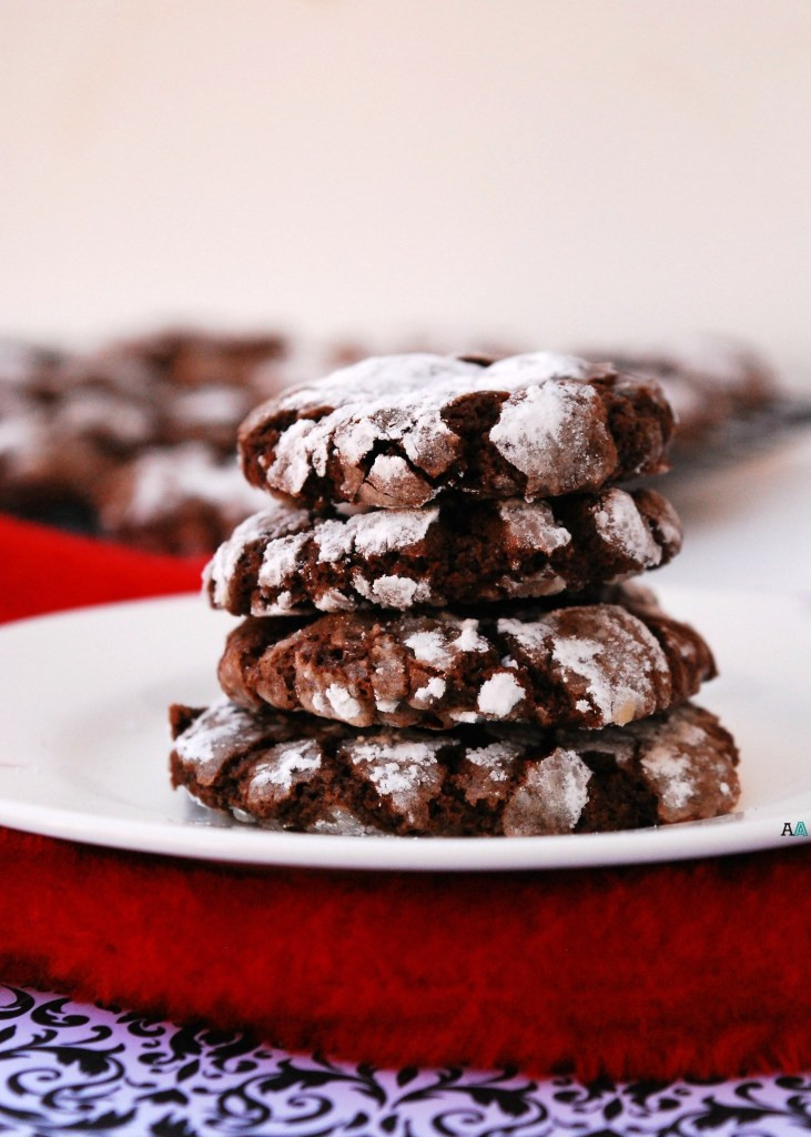 Gf Christmas Cookies
 Christmas Chocolate Peppermint Crinkle Cookies GF Vegan
