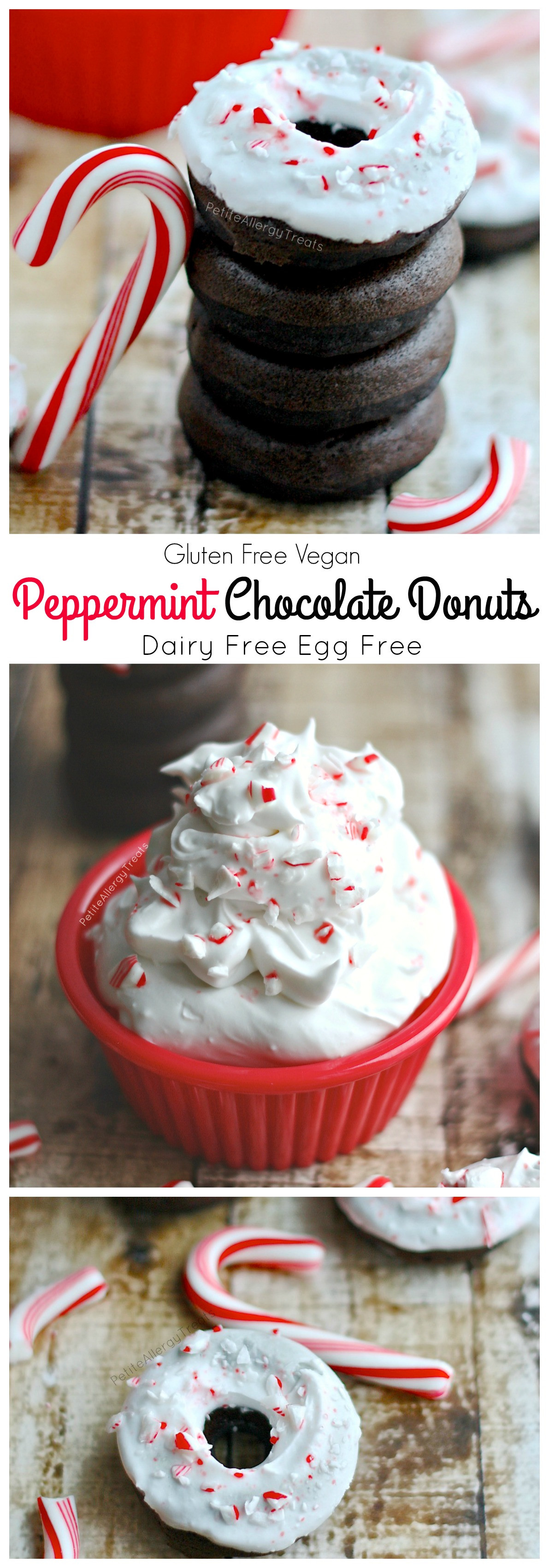 Gluten Free Christmas Candy
 Gluten Free Peppermint Chocolate Donuts vegan dairy free