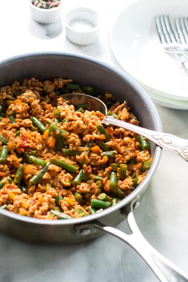 Green Bean Recipes For Thanksgiving
 Ground Turkey Skillet with Green Beans Primavera Kitchen