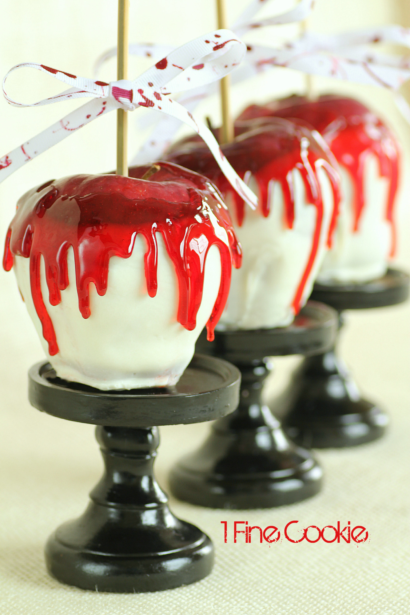 Halloween Apple Recipes
 Bloody Candy Apples Halloween or True Blood Recipe 1