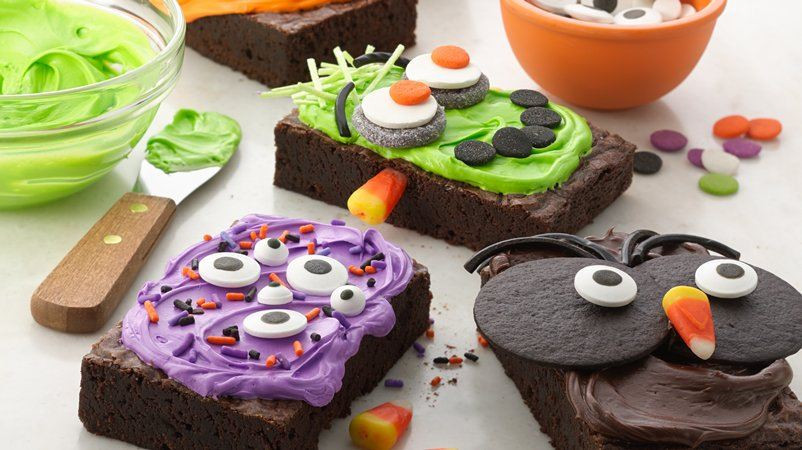 Halloween Brownies Decorating
 Make Your Own Halloween Brownies recipe from Betty Crocker