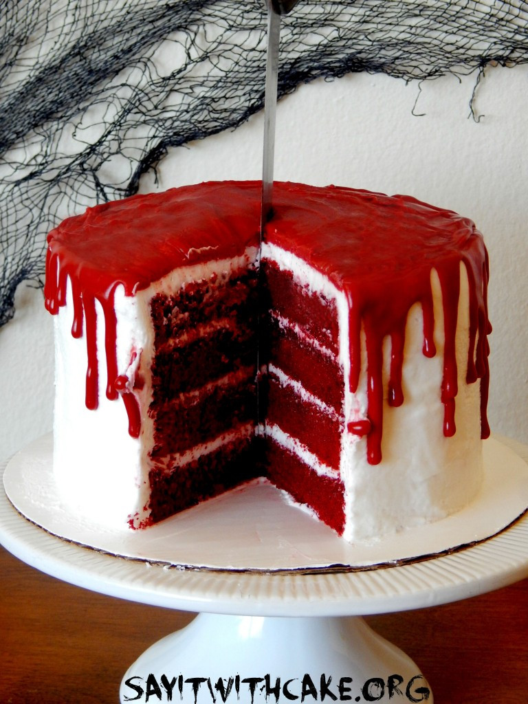 Halloween Cake Recipe
 Bloody Halloween Cake – Say it With Cake