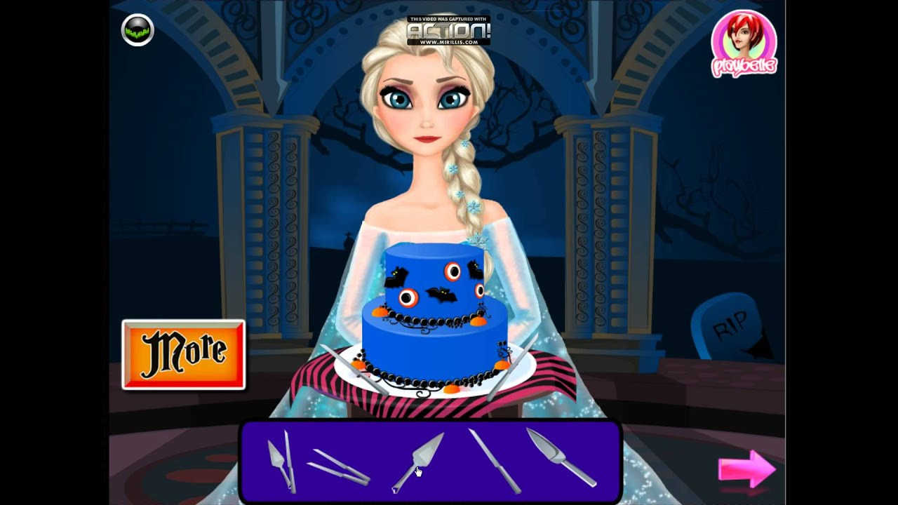 Halloween Cakes Games
 Disney Frozen Games Elsa Halloween Cake – Best Disney