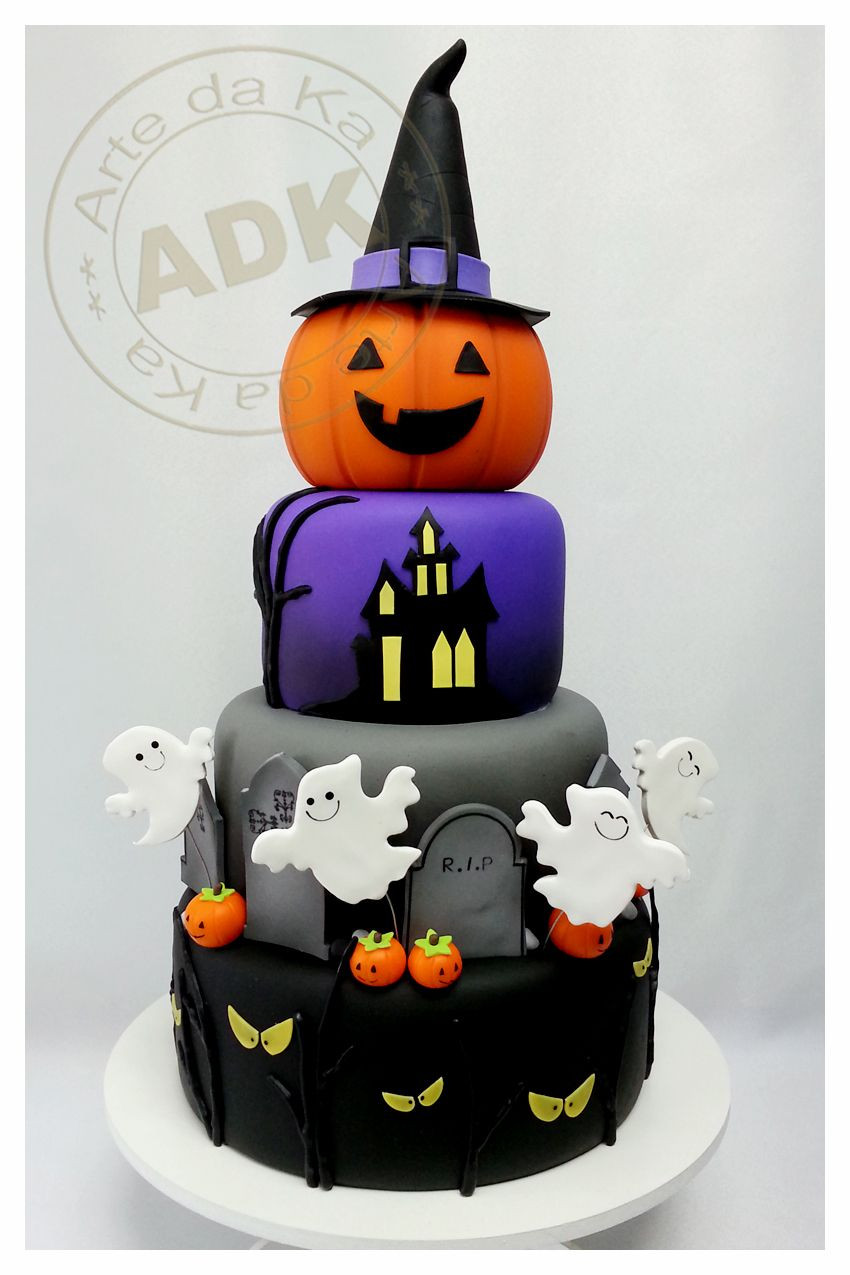 Halloween Cakes Pinterest
 the pumpkin on the top is too cute