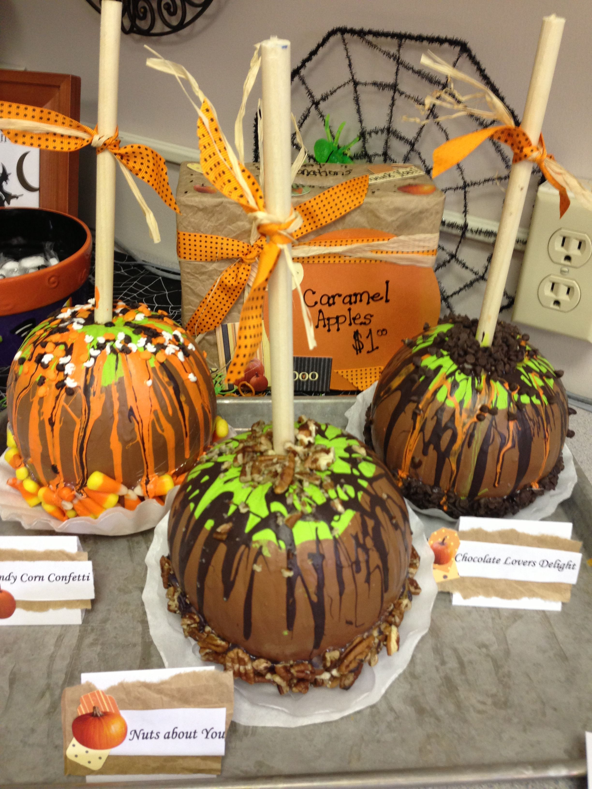 Halloween Caramel Apples Ideas
 Caramel apple pumpkins I made for the pumpkin decorating