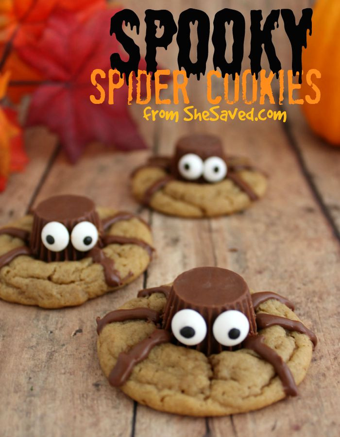 Halloween Cookies Recipes
 Halloween Treat Spooky Spider Cookies SheSaved