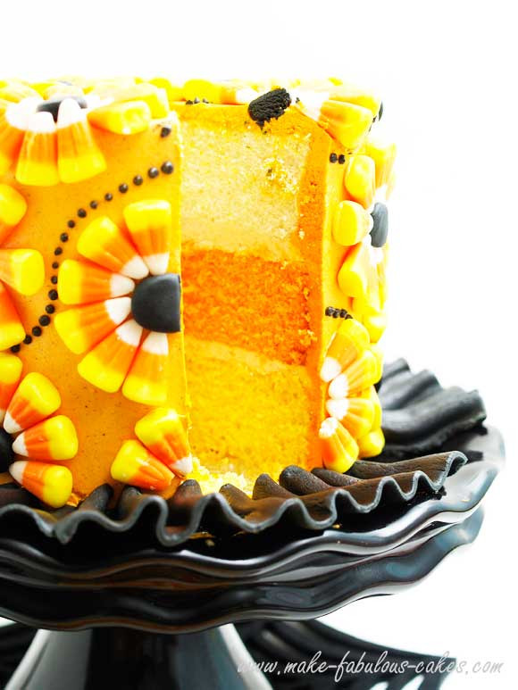 Halloween Decorated Cakes
 Halloween Cake Decorating a Candy Corn Cake