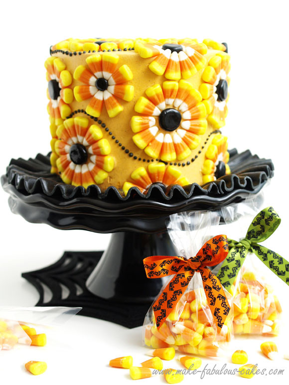 Halloween Decorated Cakes
 Halloween Cake Decorating a Candy Corn Cake