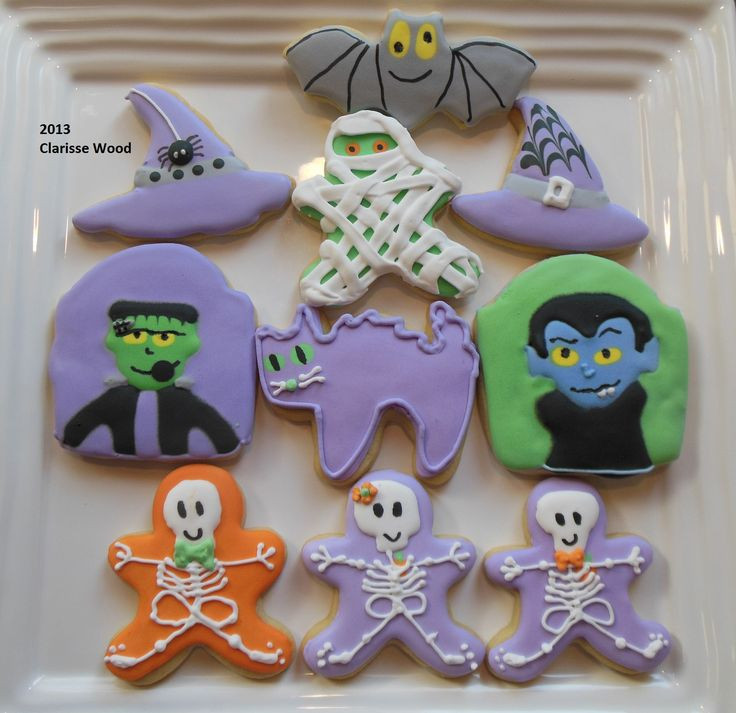 Halloween Decorated Sugar Cookies
 137 best images about Clarisse s Cookies on Pinterest