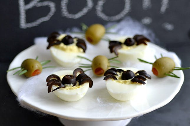 Halloween Deviled Eggs Spider
 50 Halloween Recipes Guaranteed to Freak Out Your Guests