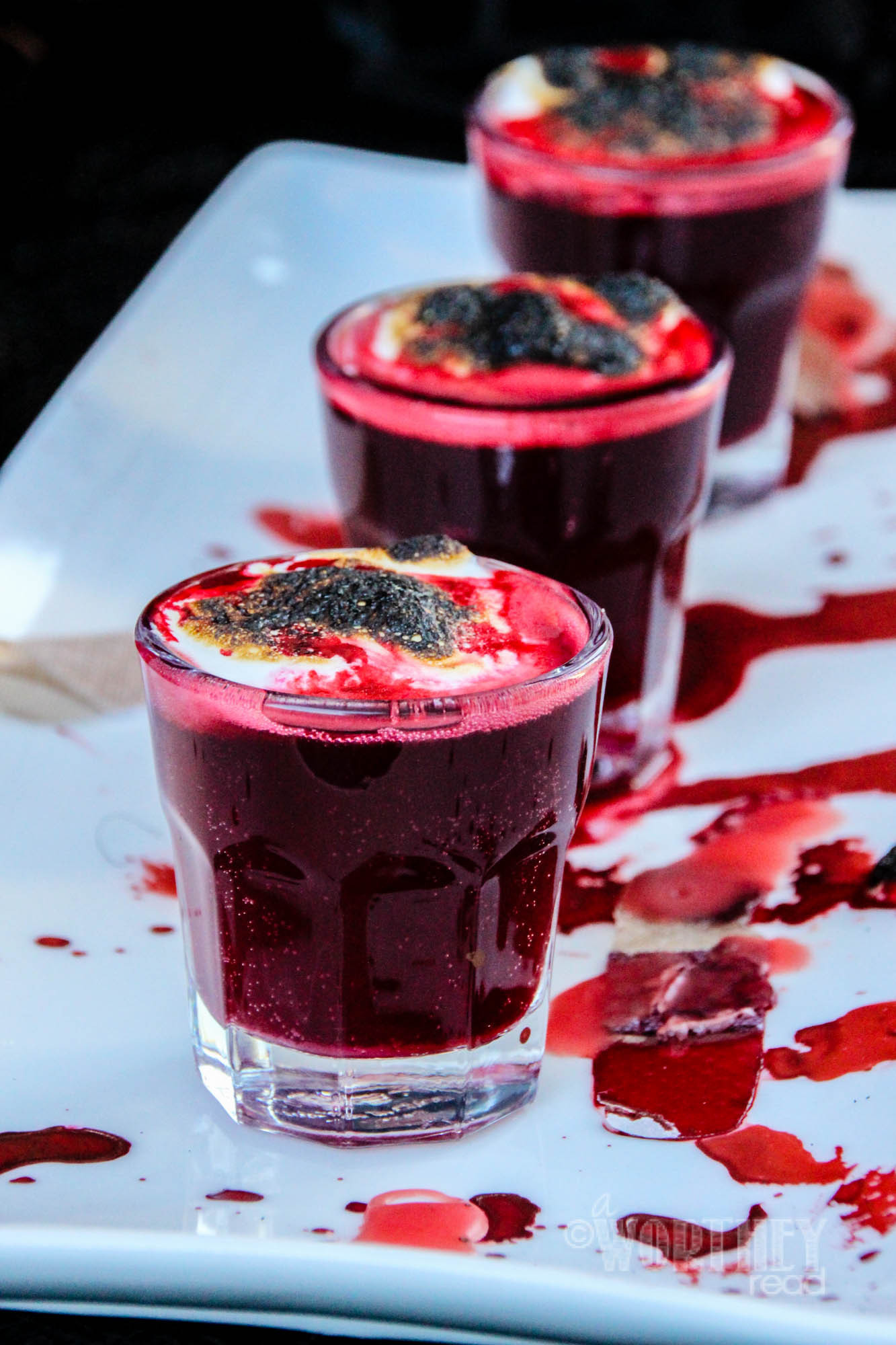 Halloween Drinks Ideas
 Blood Clot Shots