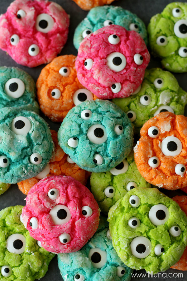 Halloween Eyeball Cookies
 Gooey Monster Cookies