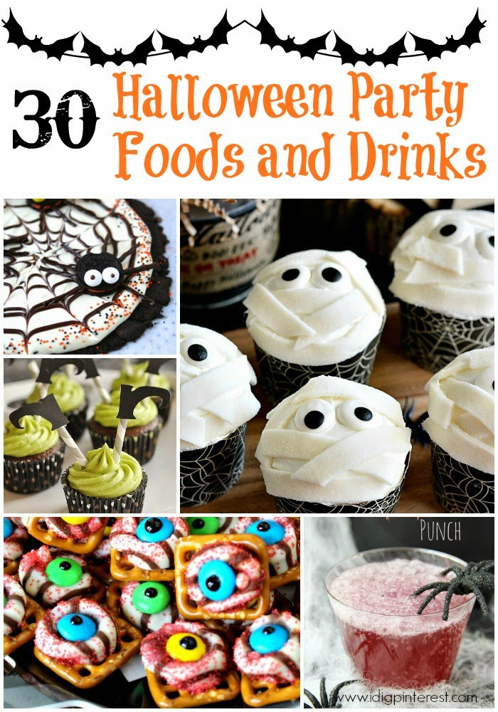 Halloween Food And Drinks
 30 Halloween Party Foods and Drinks I Dig Pinterest